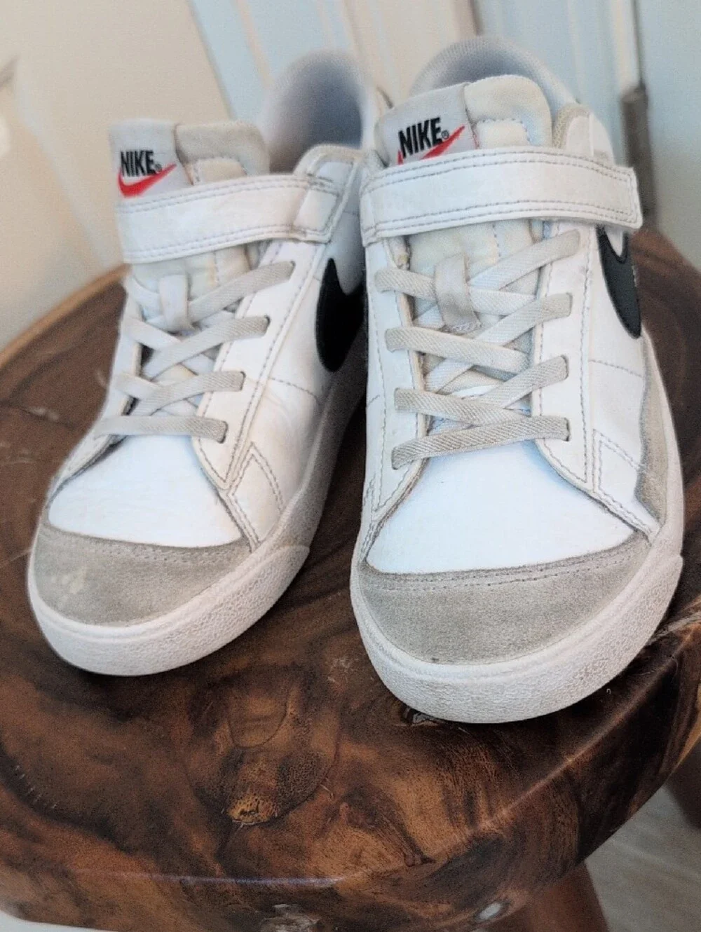 Nike Kids' White and Black Blazer Low